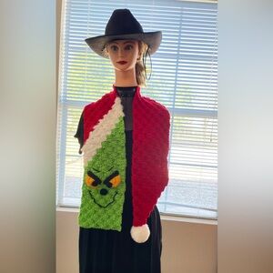 GRINCH SCARF Handmade Crochet Christmas